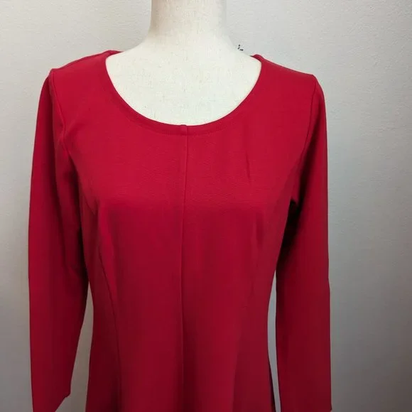 Draper James Long Sleeve Fit and Flare Ponte Dress - Picture 8 of 10